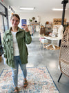 Olive Fleece Shacket