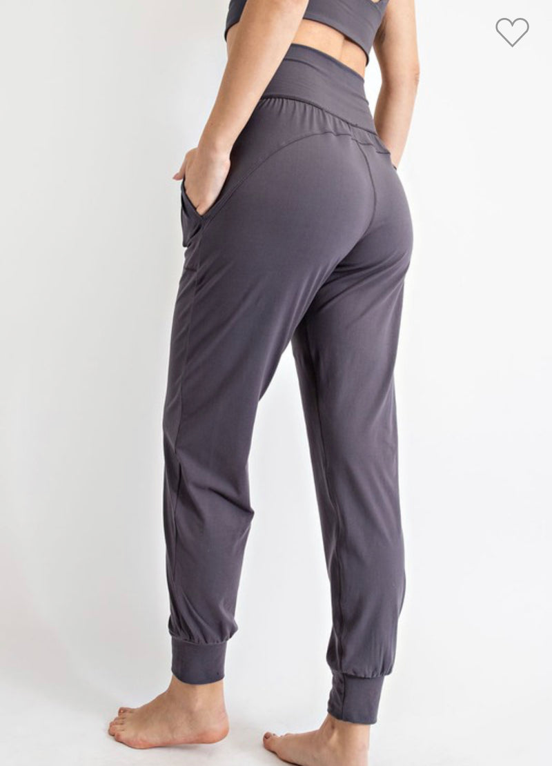 Butter Soft Joggers in Charcoal