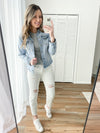 The Mabry Distressed Straight Jean in White