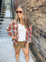 Boyfriend Flannel in Brick