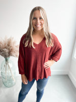 Brooklyn Knit Sweater in Rust