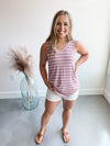 Striped Swing Tank in Rose