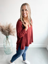 Brooklyn Knit Sweater in Rust