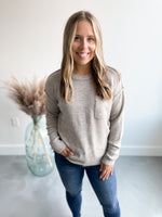 Bailey Pocket Sweater in Taupe