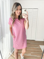 Haylie T-Shirt Dress in Bubblegum