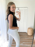 Ribbed Sweater Tank in Black