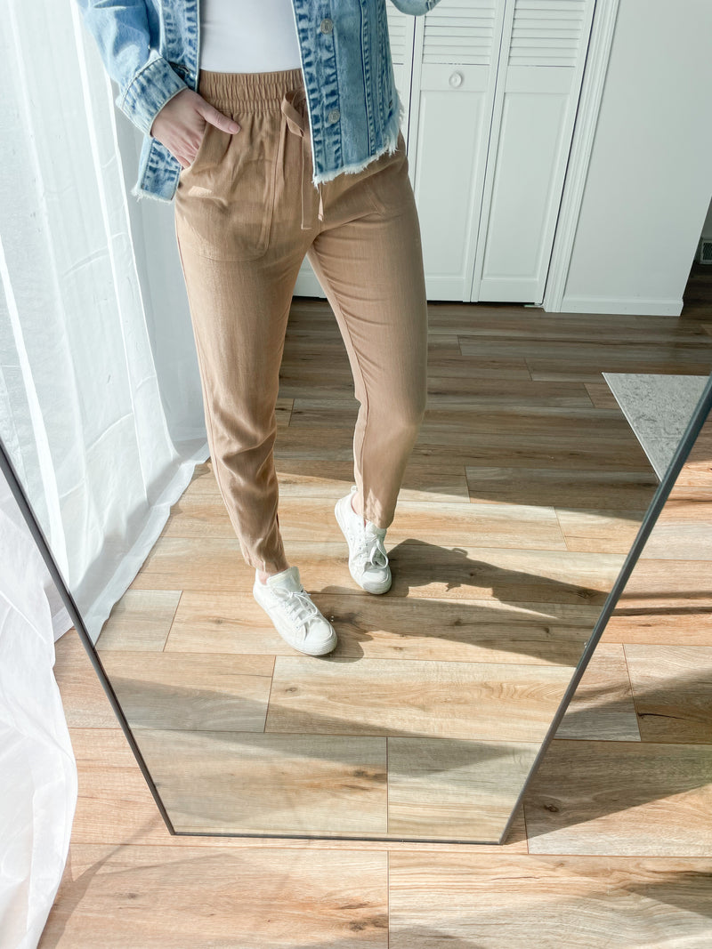Everyday Linen Pants in Mocha