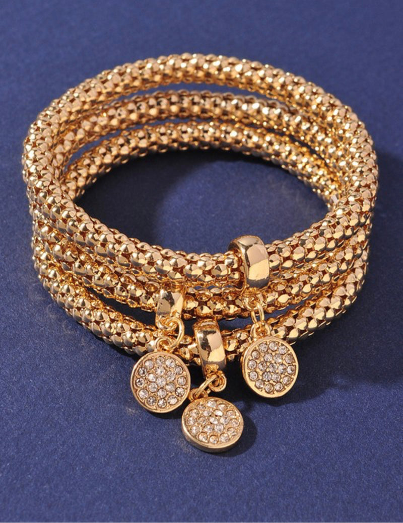 Gold Rope Bracelet Set