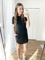 Everyday T-Shirt Dress in Black // DOW // Final Sale