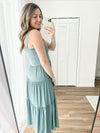 Making Waves Dress in Blue Grey