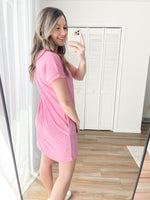 Haylie T-Shirt Dress in Bubblegum