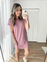 Haylie T-Shirt Dress in Heather Berry