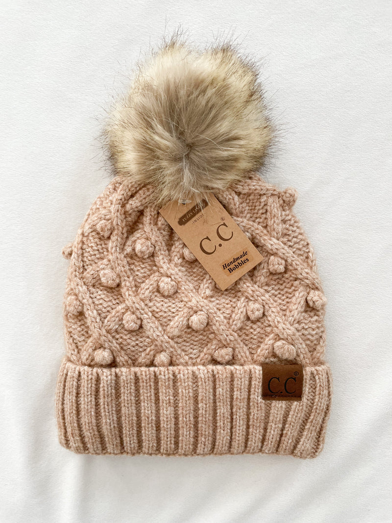 C.C. Adult Bobble Knit Hat