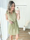 Lucia Floral Dress in Spring Green