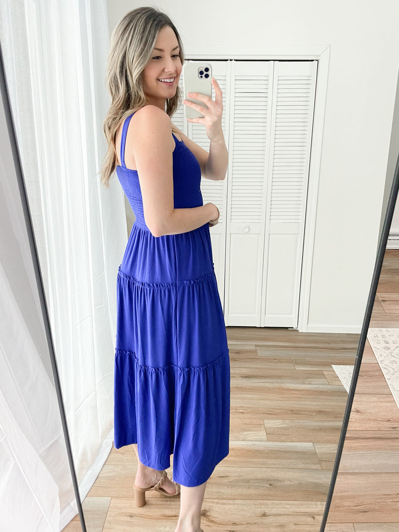 Making Waves Dress in Royal