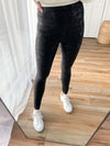 Black Foil Leggings