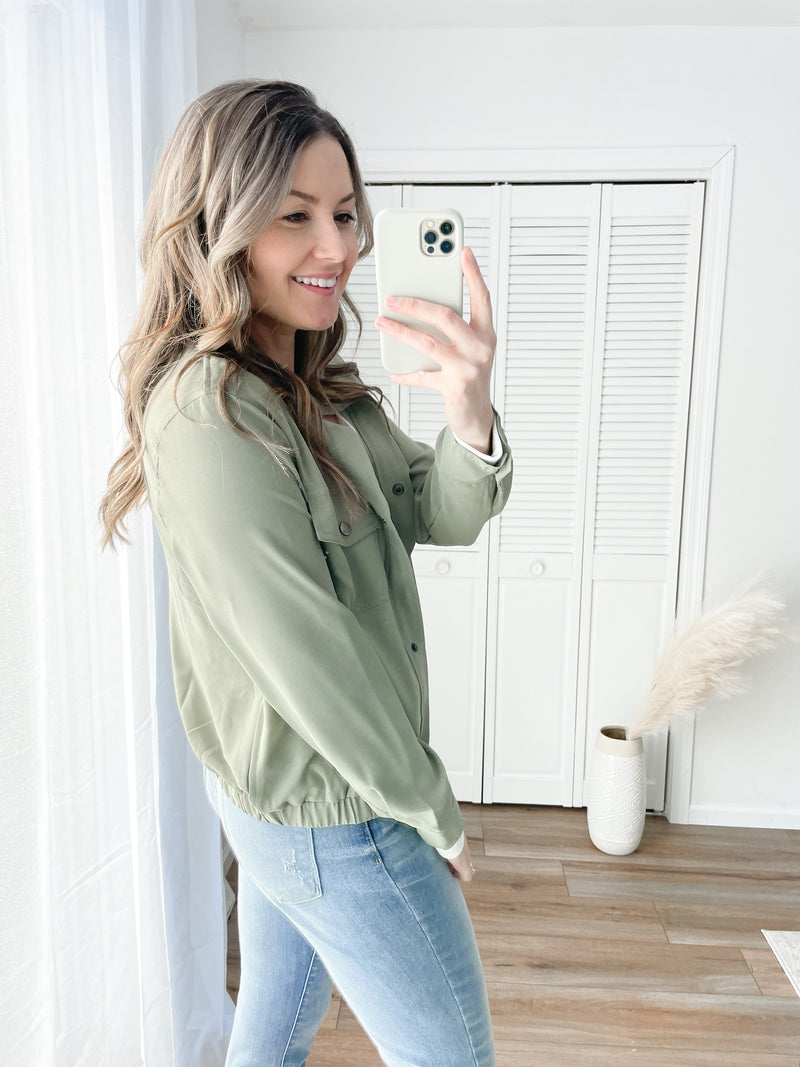 Charleston Utility Jacket in Olive