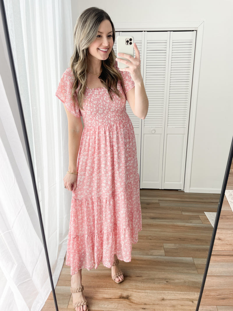 Hadley Floral Dress in Pink