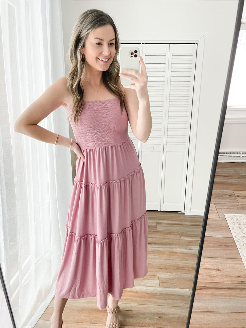 Making Waves Dress in Light Rose